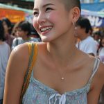 坊主女画像　兵庫県　高砂市　#スキンヘッド　#坊主女　#AI美女　　