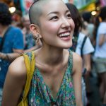 坊主女画像　岡山県　岡山市　#スキンヘッド　#坊主女　#AI美女　　