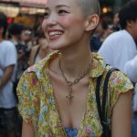 坊主女画像　福岡県　古賀市　#スキンヘッド　#坊主女　#AI美女　　