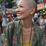 坊主女画像　埼玉県　和光市　#スキンヘッド　#坊主女　#AI美女　　