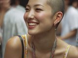 坊主女画像　東京都　狛江市　#スキンヘッド　#坊主女　#AI美女　　