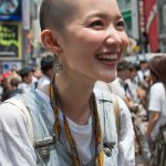 坊主女画像　愛媛県　松山市　#スキンヘッド　#坊主女　#AI美女　　