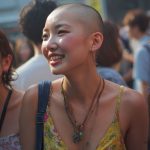 坊主女画像　茨城県　古河市　#スキンヘッド　#坊主女　#AI美女　　