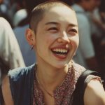 坊主女画像　東京都　西東京市　#スキンヘッド　#坊主女　#AI美女　　